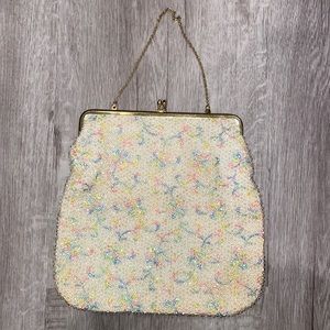 Vintage handmade beaded clutch
